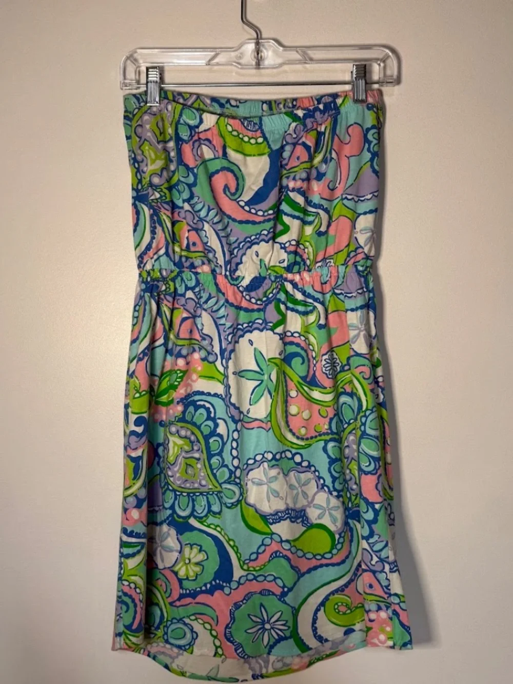 Lilly Pulitzer Windsor Strapless Dress Multi Conch Republic Pull On - Picture 4 of 7
